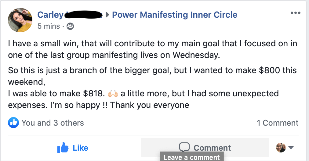 manifesting success stories